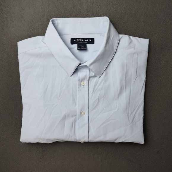 Mizzen+Main Shirt Mens XL Trim Tall Performance Dress Stretch Work LEE-S20-46001 - Picture 1 of 13